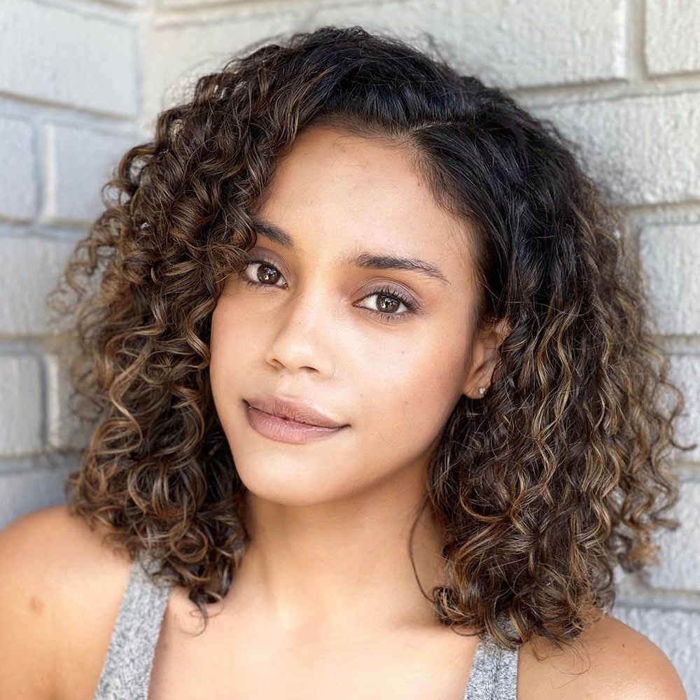 Choppy Layers With Balayage #shortcurlyhairstyles #curlyhairstyles #shorthairstyles #hairstyles #bobhairstyles