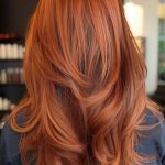 copper-long-layers-hairstyle-with-bangs-