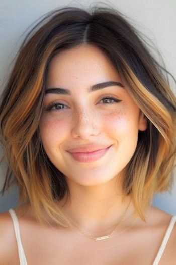 Face Framing Bob Hairstyle For Thin Hair.