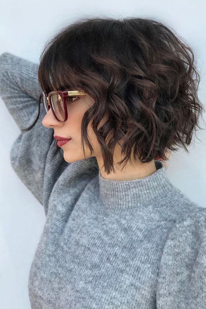 Part A-Line Short Curly Bob