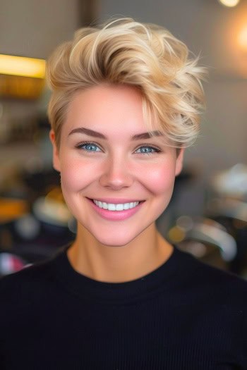 Pixie Pomp Short Hairstyle.