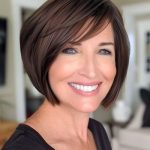 rounded-bob-with-bangs-hairstyle-for-women-over-40