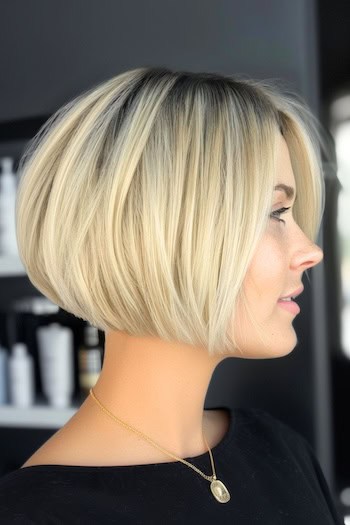 Short Chin Length Bob Hairstyle.