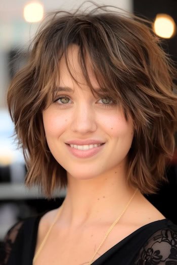 Short Shag Cut for Thick Hair Hairstyle.