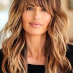 thick-layered-brunette-shag-with-honey-highlights