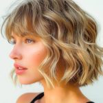 wavy-blunt-bob-with-bangs-short-hairstyle-