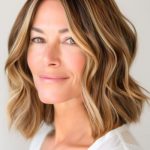 wavy-highlighted-lob-long-bob-medium-length-hair