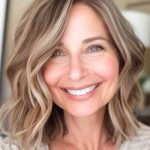 wavy-layered-bob-hairstyle-for-women-over-40-