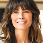 wavy-layers-with-rounded-bangs-haircut-on-smiling