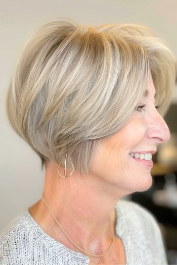 Wispy Cropped Bob Hairstyle For Thin Hair.