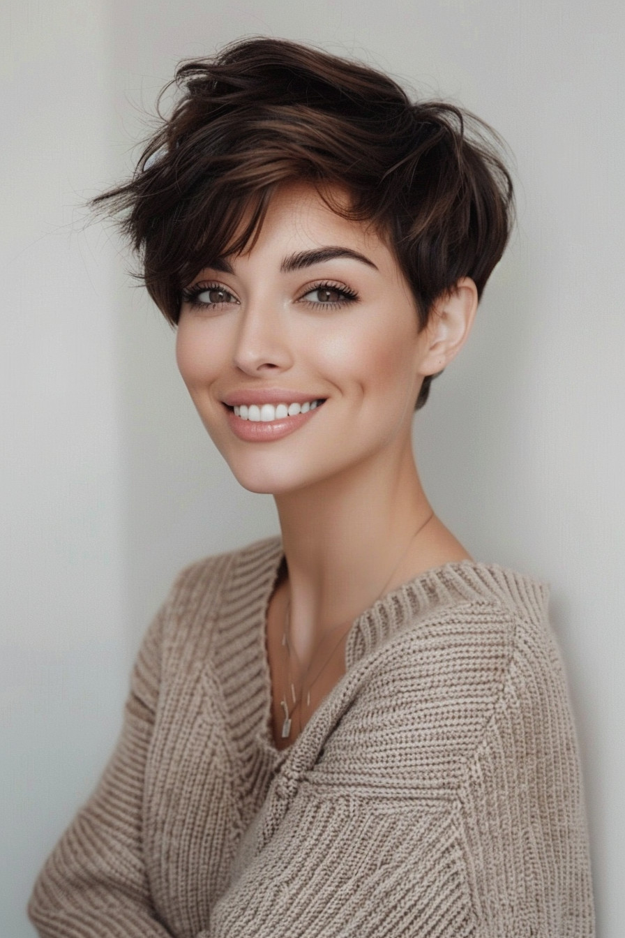 10. Balayage Pixie for Brunettes - Short Pixie Haircuts