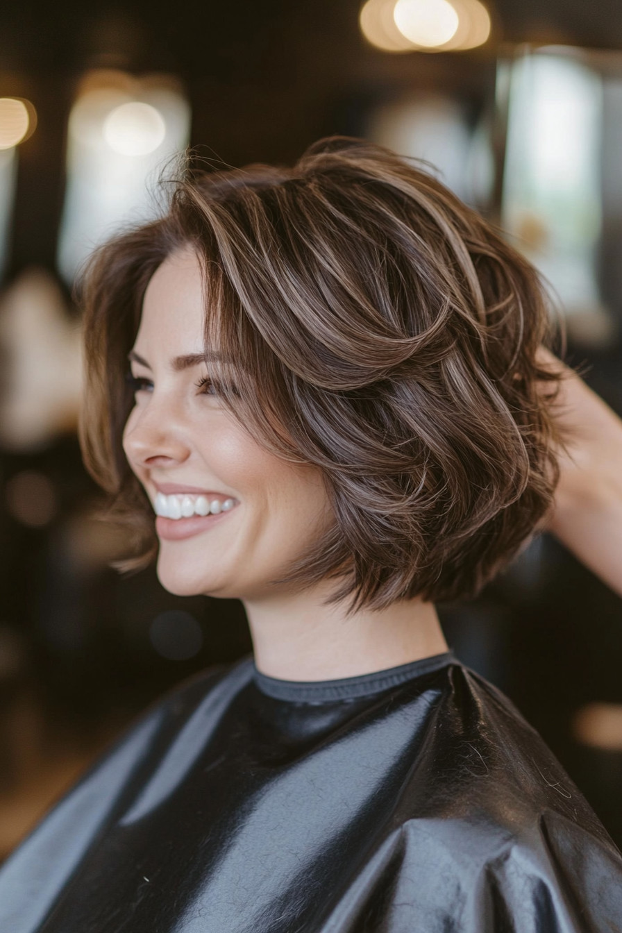 10. Textured Bob for Older Women (Short Bob Hairstyles For Women) - Short Bob Hairstyles For Women