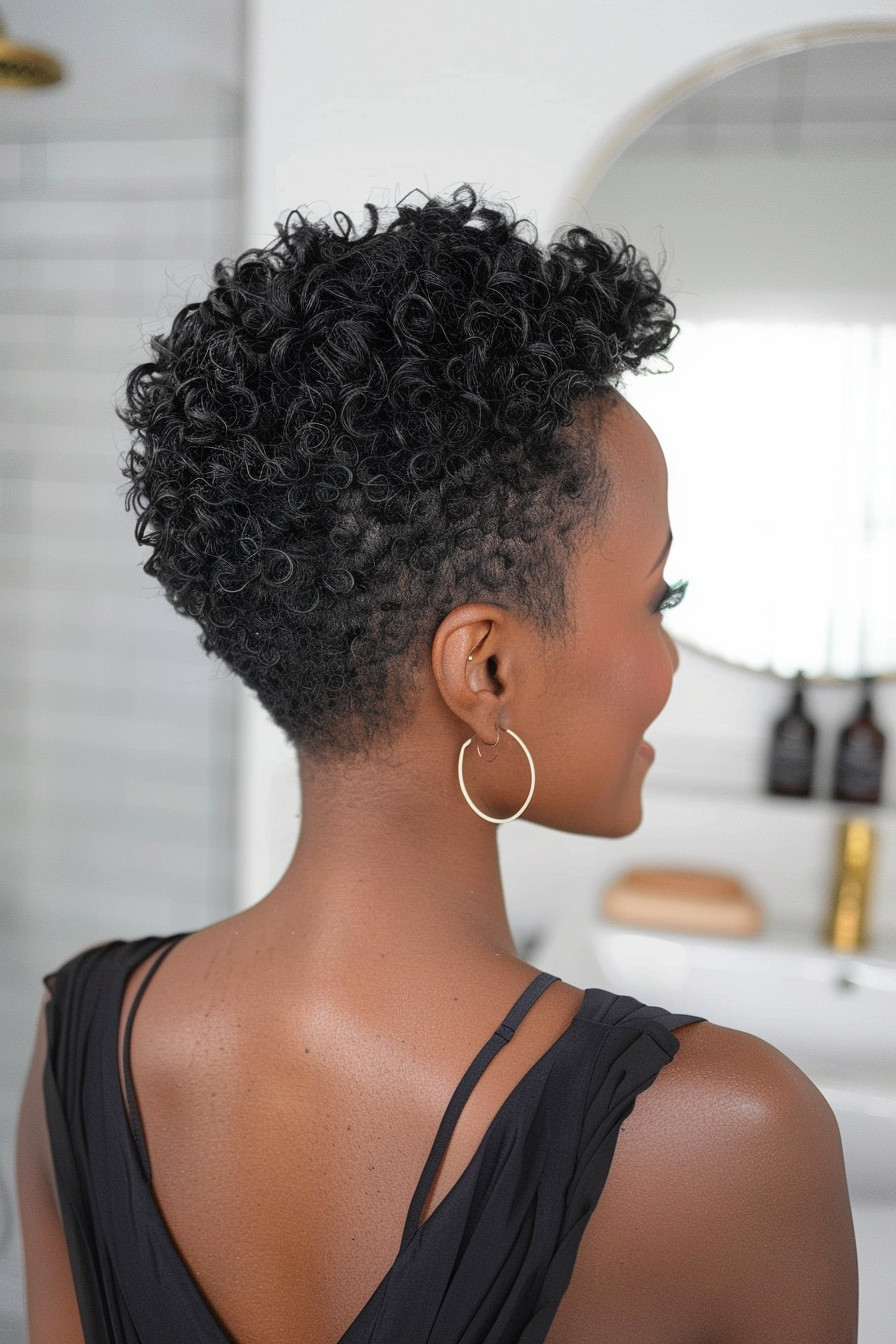 13. African American Pixie with Curls - Short Pixie Haircuts