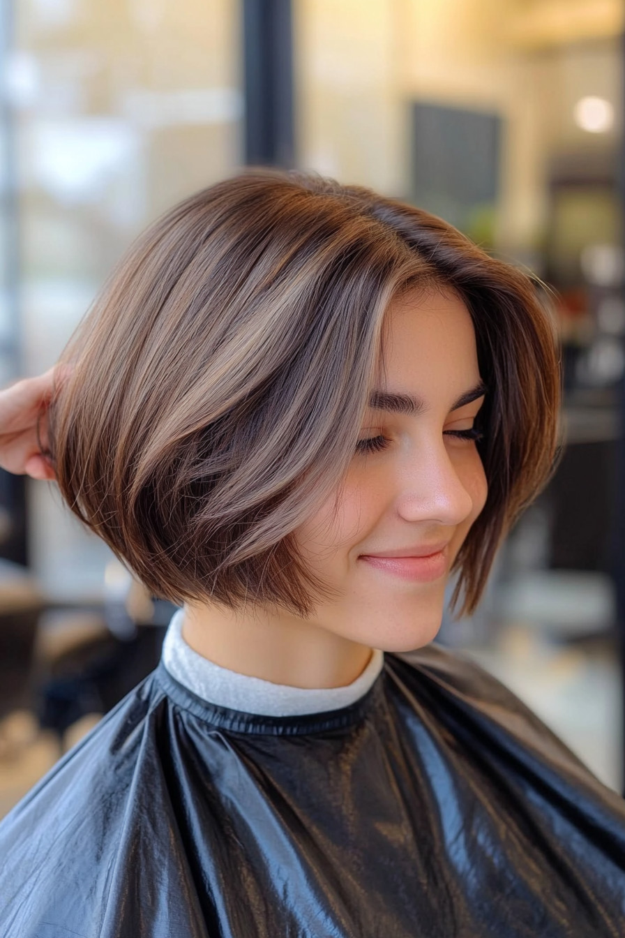 16. Layered Bob with Highlights (Short Bob Hairstyles For Women) - Short Bob Hairstyles For Women