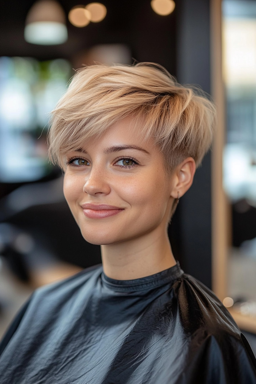 17. Easy Pixie with Sandy Blonde (Short Hairstyles For Thick Hair) - Short Hairstyles For Thick Hair