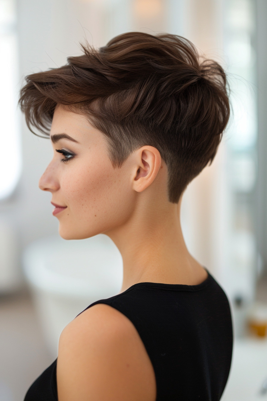 22. Pixie with Bold Undercut for Extra Volume - Short Pixie Haircuts