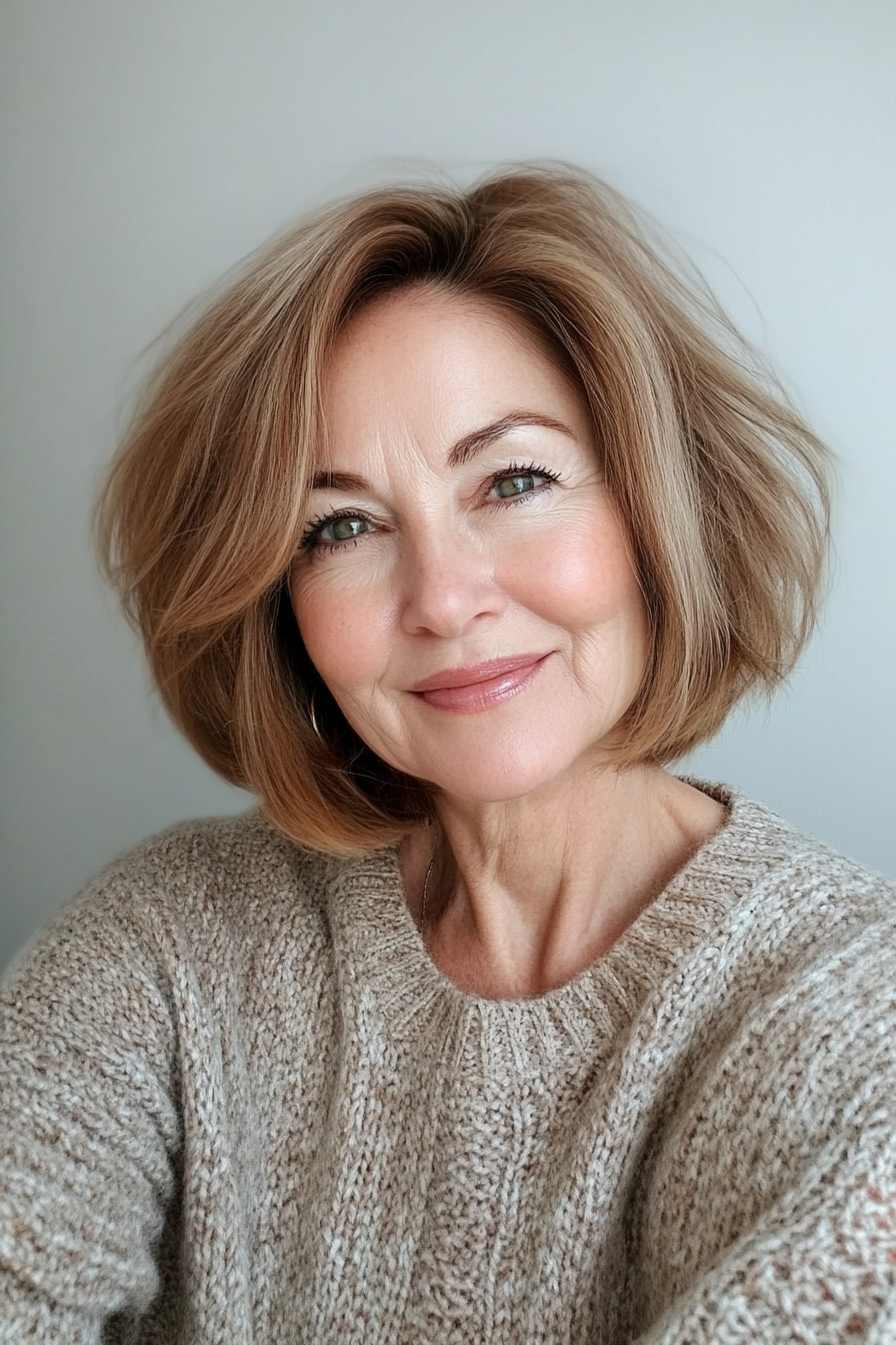 23. Choppy Bob for Older Women (Short Bob Hairstyles For Women) - Short Bob Hairstyles For Women