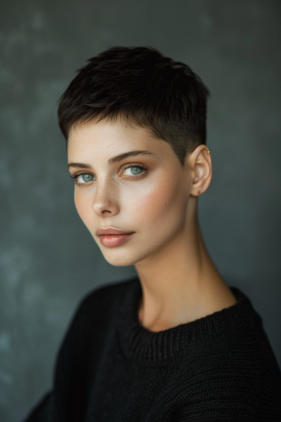 30. Very Short Pixie with Tapered Neckline - Short Pixie Haircuts