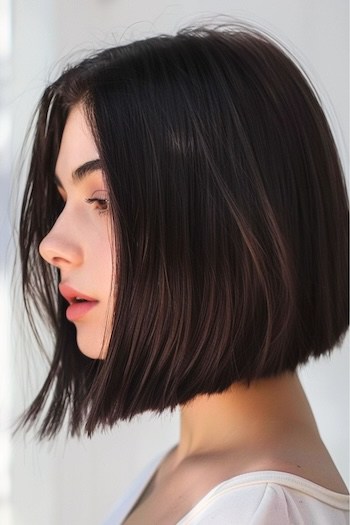 A-Line Bob Straight Hairstyle.