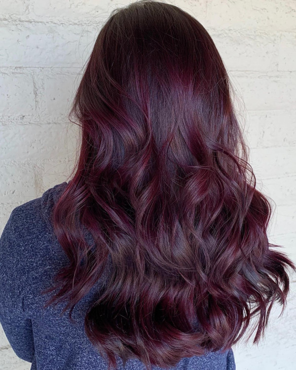 Blackberry Plum Hair Colour, autumn hair colour