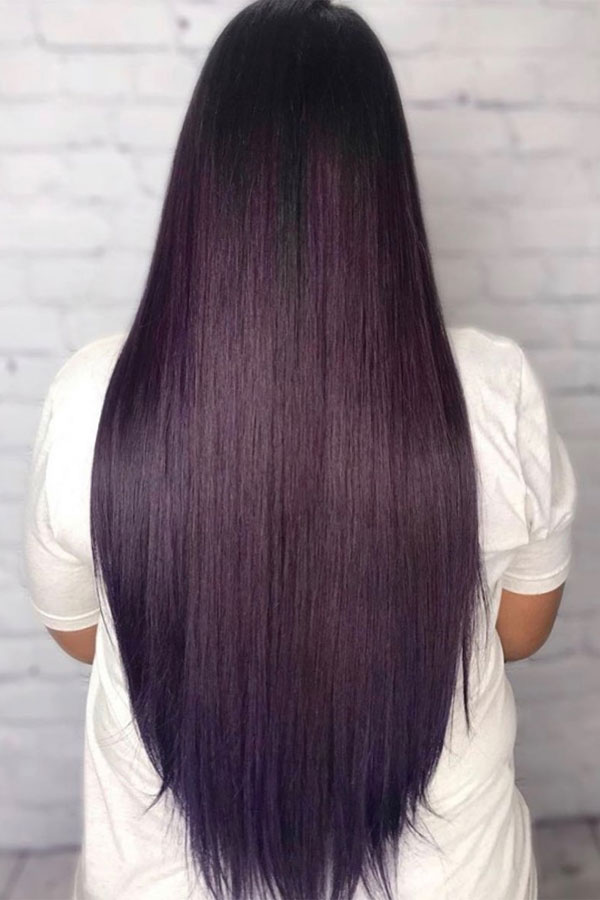 blackberry wine plum hair colour, autumn hair colour