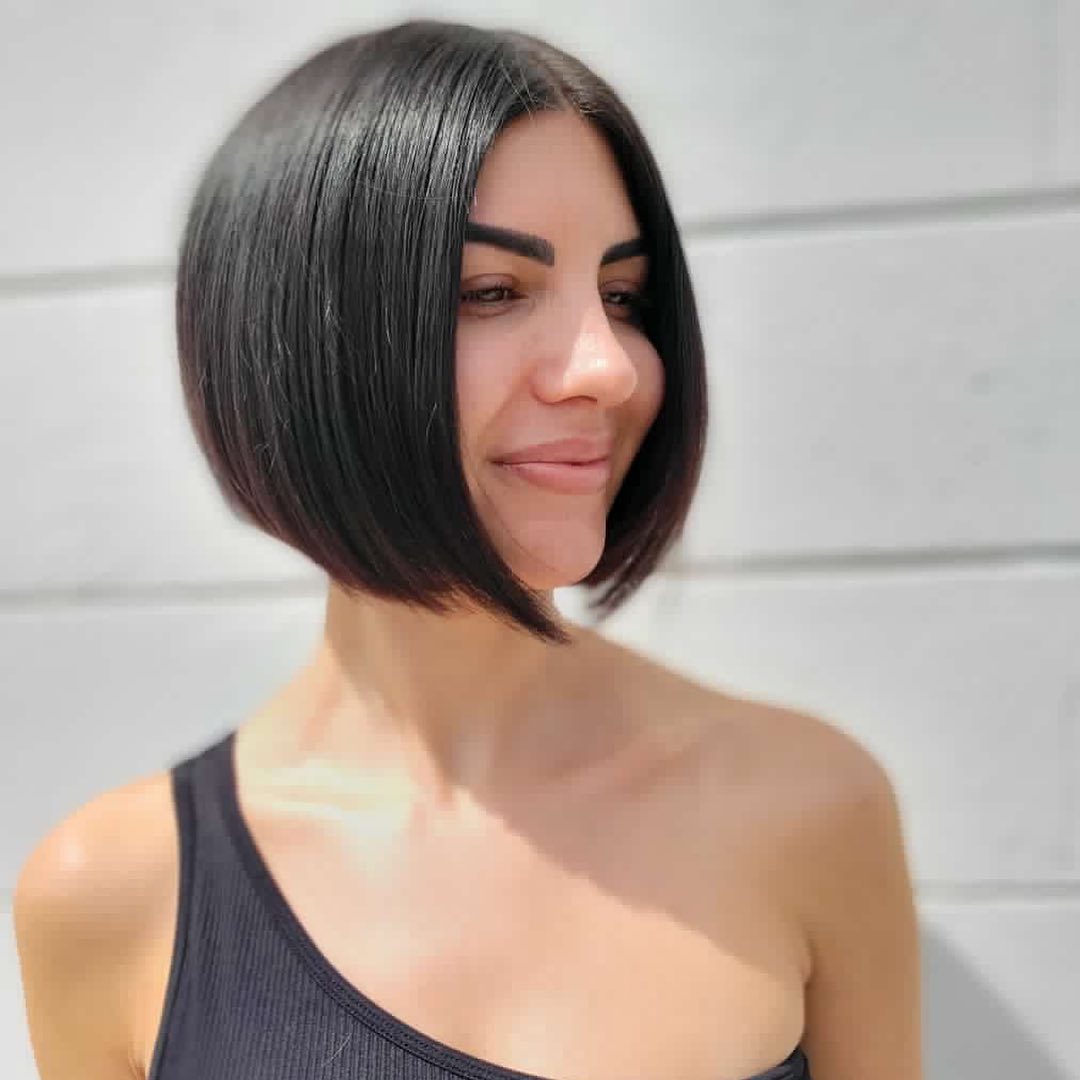 chin-length a-line bob