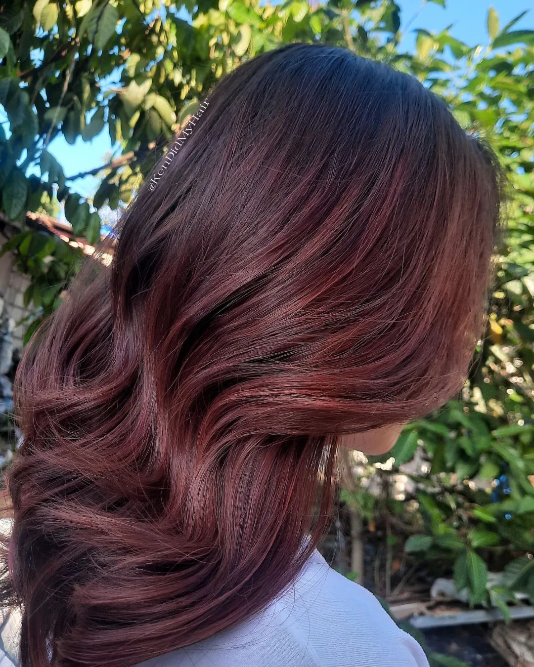 dark ombre burgundy