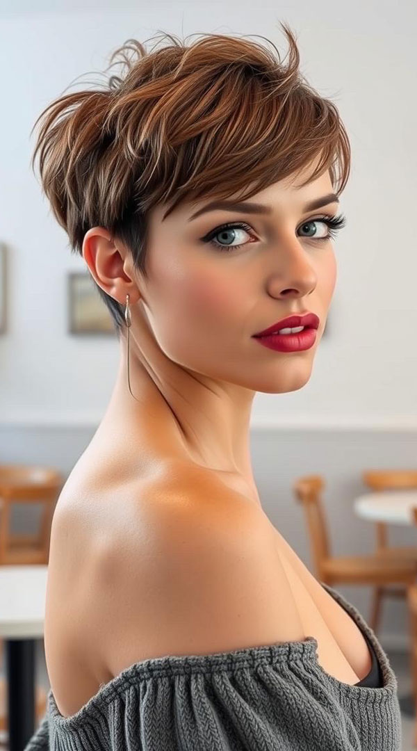 Golden Tousle Pixie, pixie haircut, Pixie haircut gallery, Pixie haircut for women, Pixie haircuts for short hair