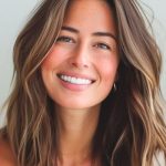 highlighted-long-layers-hairstyle-on-smiling-woman