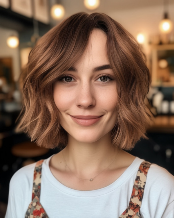 Honey Blonde Chestnut Bob