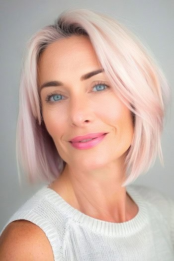 Light Pink Bob Pink Hair Color Idea.