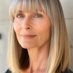 lob-with-blunt-bangs-hairstyle-for-women-over-50-