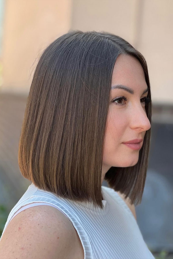 long bob haircuts, Classic Straight Lob Haircut