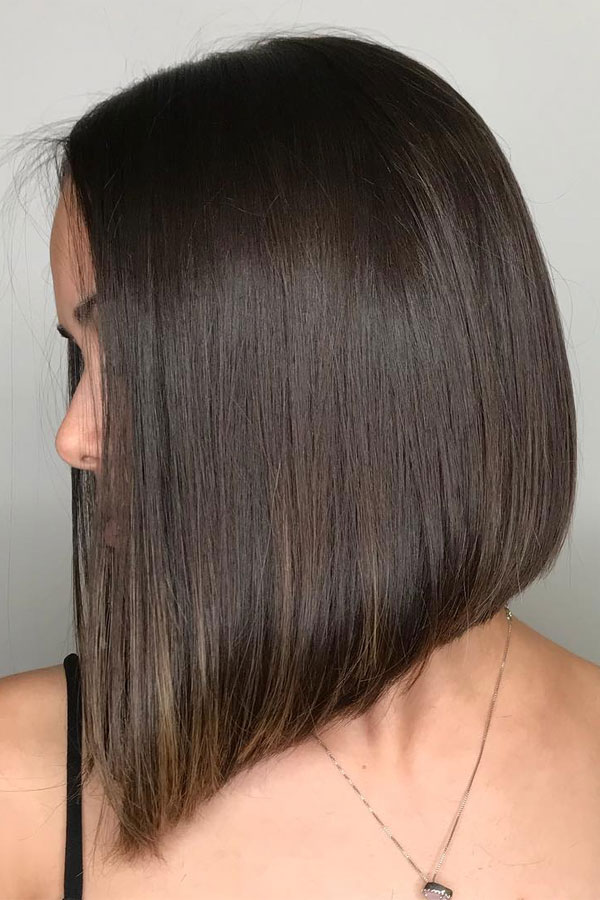 long bob haircuts, Sleek A-Line Lob Haircut