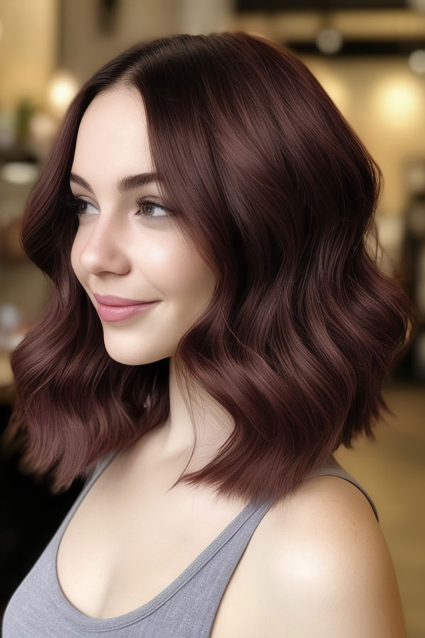 Mahogany Plum hair colour, autumn hair colour