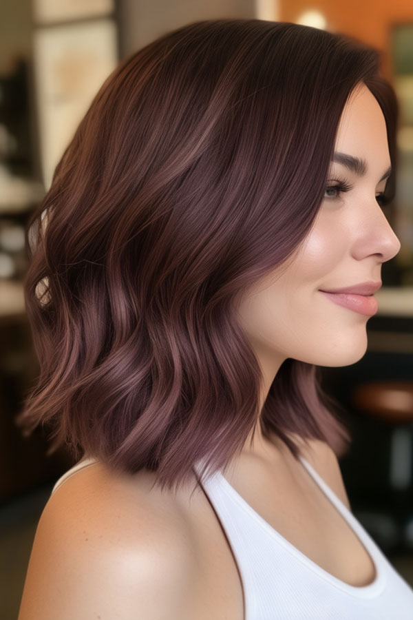 mahogany plum with lavender tint