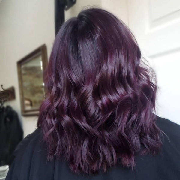 midnight plum hair colour, , autumn hair colour