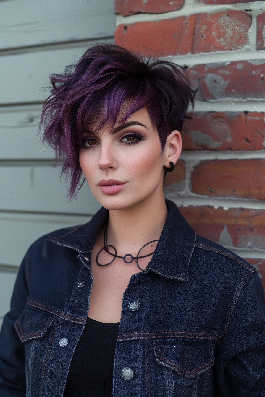 Midnight Purple Hair Ideas 15