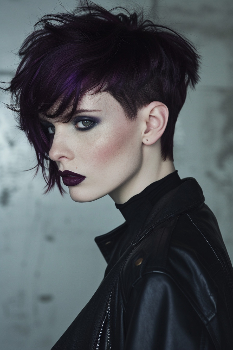 Midnight Purple Hair Ideas 29