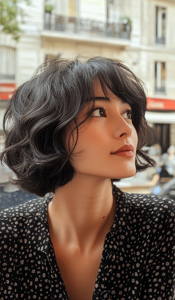 Midnight Waves Bob, French Bob Haircut, Parisian hairstyle, Parisian bob haircut