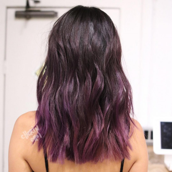 Ombre Amethyst Plum, autumn hair colour