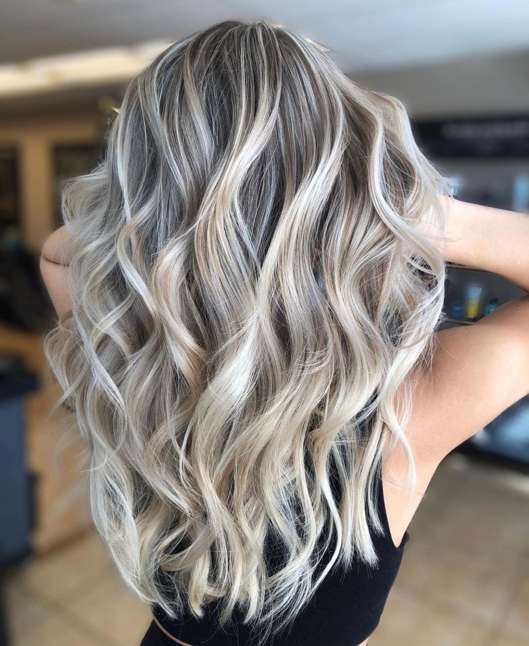 platinum blonde balayage