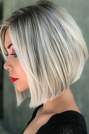 Platinum Bob with Dark Lowlights.