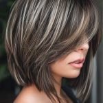 platinum-layered-highlights-medium-length-haircut-