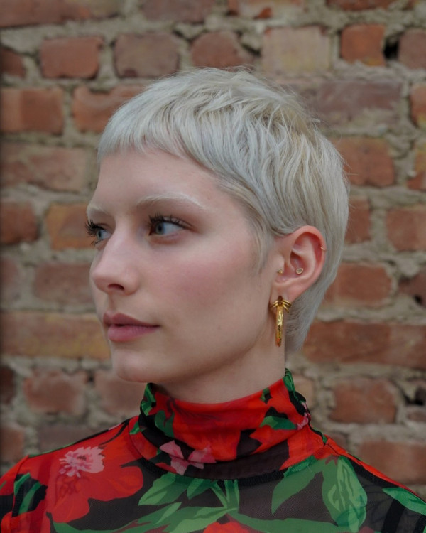 Platinum Razor Pixie Cut