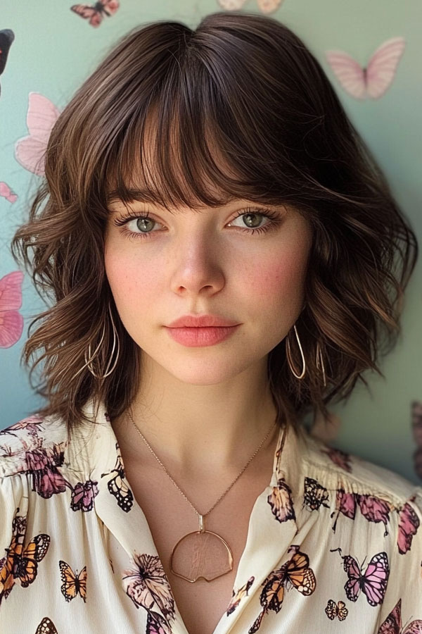 Playful Tousled Long Bob