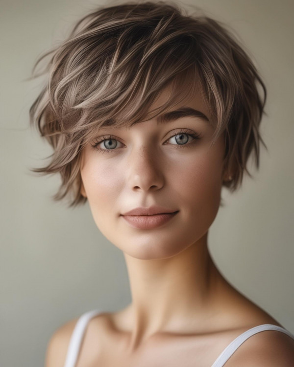 short messy bob, messy short haircut