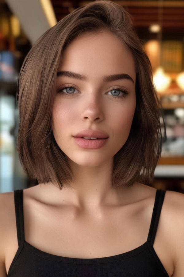 side part lob haircut