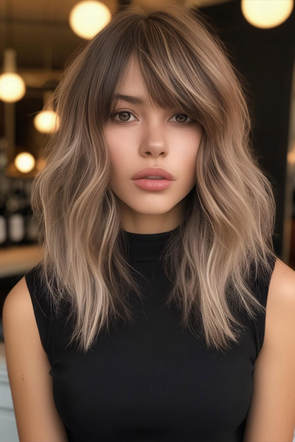 Soft Ash Blonde Shag, layered shag haircut, shaggy haircut