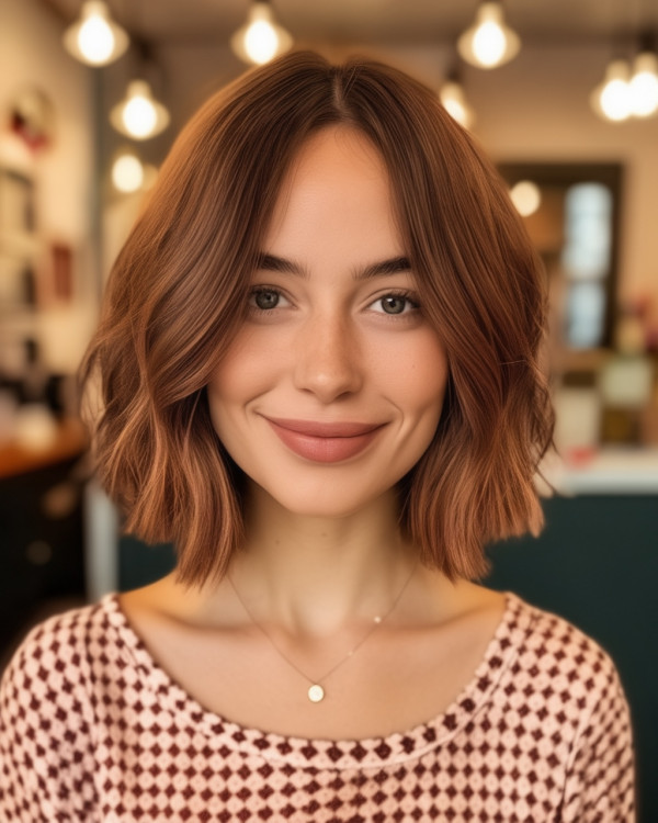 Soft Auburn Chestnut Bob